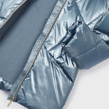 Metallic-Kapuzenjacke für Mädchen aus recycelten Fasern MAYORAL 4410