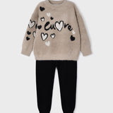 Trikotset mit warmen Baumwollleggings für Mädchen MAYORL 4509 
