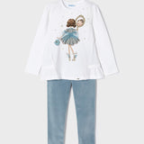 MAYORAL Mädchen-Samt-Leggings-Set 4785