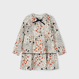 Bedrucktes ausgestelltes Kleid mit Lurexfaden für Mädchen MAYORAL 4922 