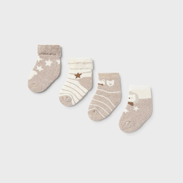 Set Di 4 Calzini In Caldo Cotone Organico Neonato/a MAYORAL 9653