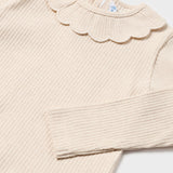 Maglietta A Costine Con Collo Volant Neonata MAYORAL 2051