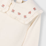 Blusa Con Collo Volant In Caldo Cotone Bambina MAYORAL 4134