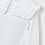 Blusa Con Collo Volant In Caldo Cotone Bambina MAYORAL 4134