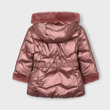 Giubbotto Imbottito Lungo Metallizato Con Cintura Bambina MAYORAL 4448