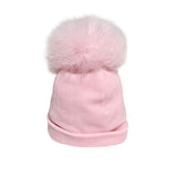 Cappello In Ciniglia Con Pom Pon In Volpe Neonato/a LA SARTORIA DEI PICCOLI L410