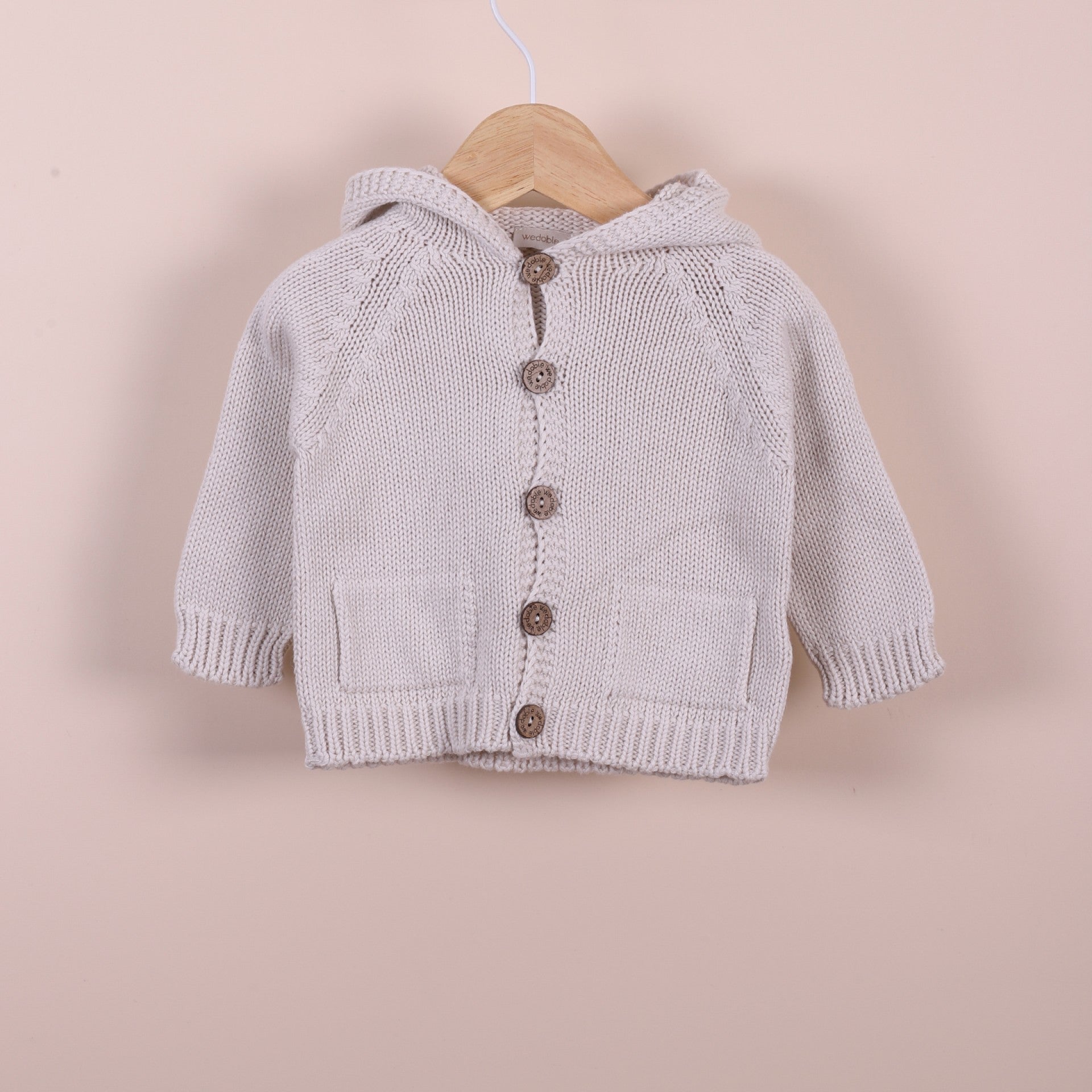 Cardigan Con Cappuccio In Filo Neonato WEDOBLE V2410308C