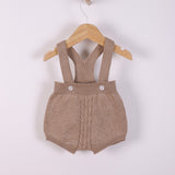 Salopette Lavorata In Maglia In Cotone Biologico Neonato/a WEDOBLE 03305A