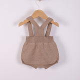 Salopette Lavorata In Maglia In Cotone Biologico Neonato/a WEDOBLE 03305A