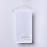 Gauze Square with Baby Rocking Horse Embroidery Wedoble 12968D