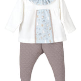 Warmer Baumwoll-Split-Strampler für Baby-Mädchen SQUID 17851