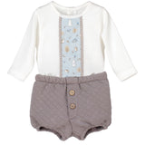 Set mit warmer Baumwoll-Culotte für Neugeborene SQUID 17865