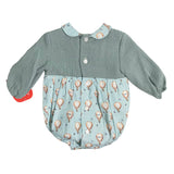 Langarm-Strampler aus warmer Baumwolle mit Heißluftballon-Muster für Neugeborene, DEL SUR 1936