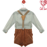 Completo Bermuda E Camicia Con Bretelle Neonato DEL SUR 1874