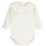 Body Manica Lunga Con Collo Rouche In Caldo Cotone Neonata CALAMARO 19085