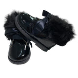 RIZITOS Mädchen-Stiefeletten aus Lackleder mit Fell B3124