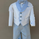 Completo Elegante In Raso Con Panciotto Neonato LES ETOILES LIAM