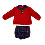 Completo Con Culotte In Caldo Cotone Scozzese Neonato DEL SUR 1030