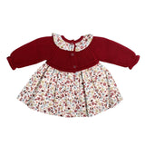 Kombiniertes Kleid aus warmer Baumwolle für Mädchen, BABY FASHION 5262