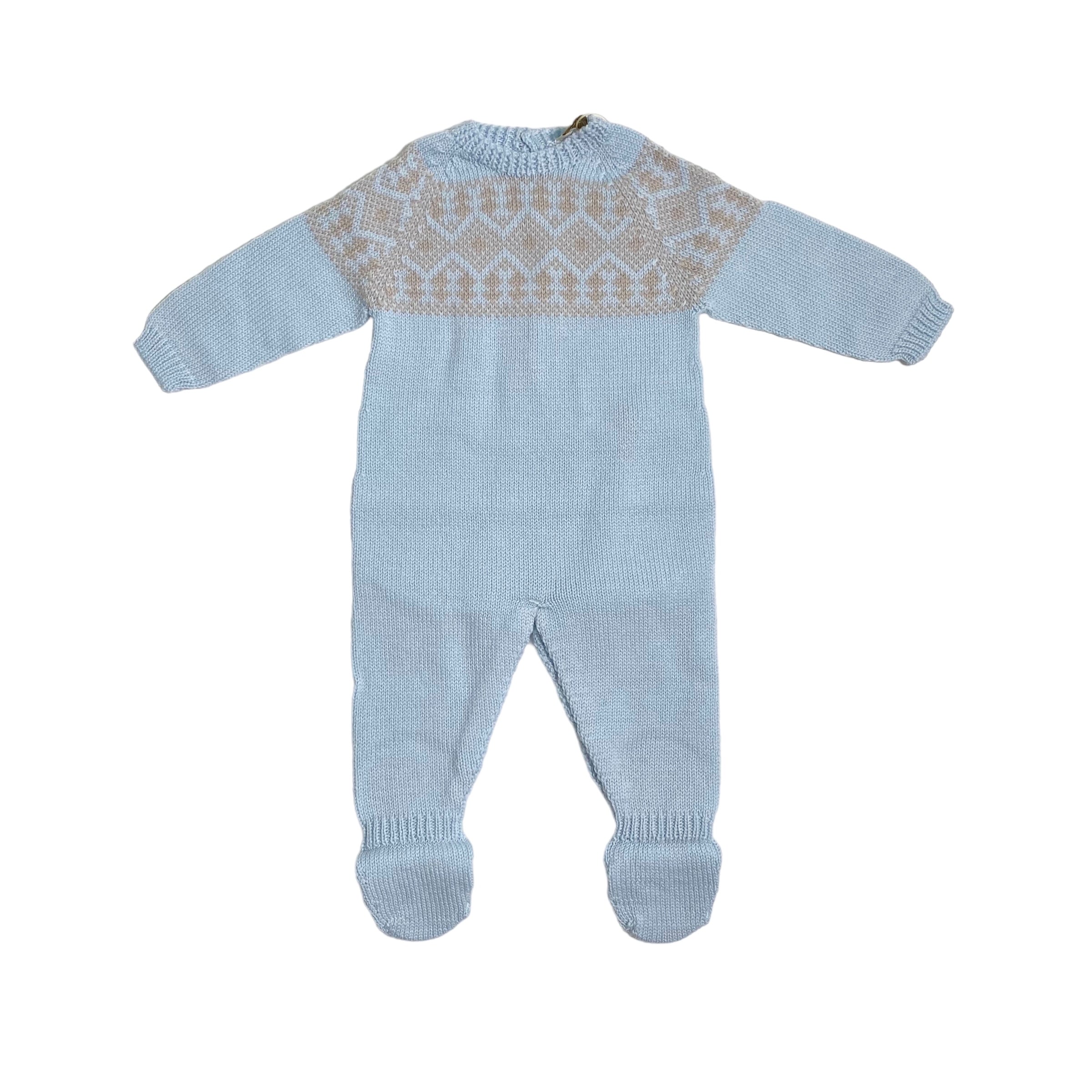 Einteiler aus 100 % Merinowolle für Neugeborene WEDOBLE I2302346A