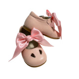 Scarpe Primi Passi Con Occhielli E Fiocco In Pelle Bambinaa RIZITOS B3307