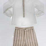 Suit with Bermuda Shorts And White-Beige Striped Shirt Child DEL SUR 1246