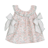 Abito Smanicato Stampato In Cotone Neonata CALAMARO 21325