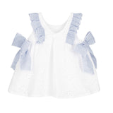 Abito Smanicato In Pizzo San Gallo Neonata CALAMARO 21329