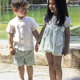 Abito A Palloncino In Pizzo San Gallo Neonata CALAMARO 21334