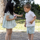 Abito A Palloncino In Pizzo San Gallo Neonata CALAMARO 21334