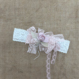 Fascia In Pizzo Con Fiori Neonata MIMILU' 740C