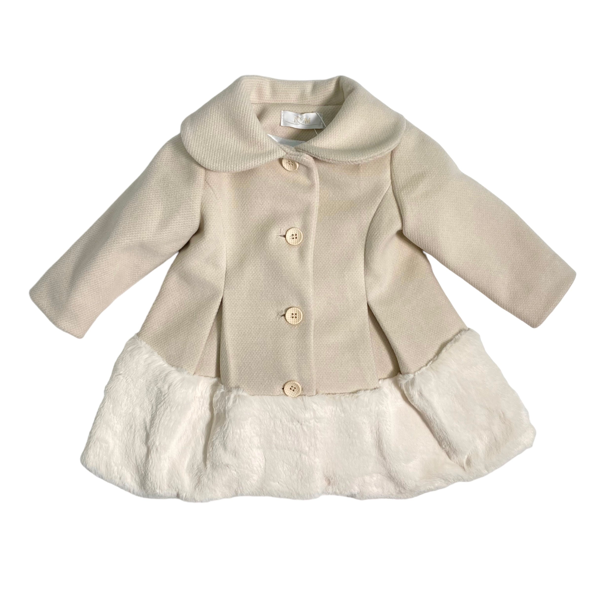 Cappotto Svasato In Panno Ed Ecopelliccia Con Collo Tondo Bambina ISABEL F591