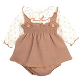 Abito Con Culotte e Camicia Neonata Camel CALAMARO 22137