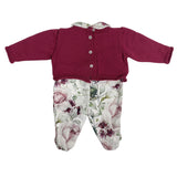 Tutina Intera In Caldo cotone E Lana Neonata LA SARTORIA DEI PICCOLI LT354