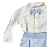 Completo Camicia e Bermuda Elegante Neonato Ponto por ponto 6041
