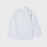 Camicia Basica Bianca Manica Lunga In Cotone Bambino MAYORAL 140N