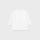 Camicia Con Colletto Coreano In Misto Lino Neonato MAYORAL 1195