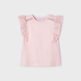 T-Shirt Ricamata In Cotone Bambina MAYORAL 3082