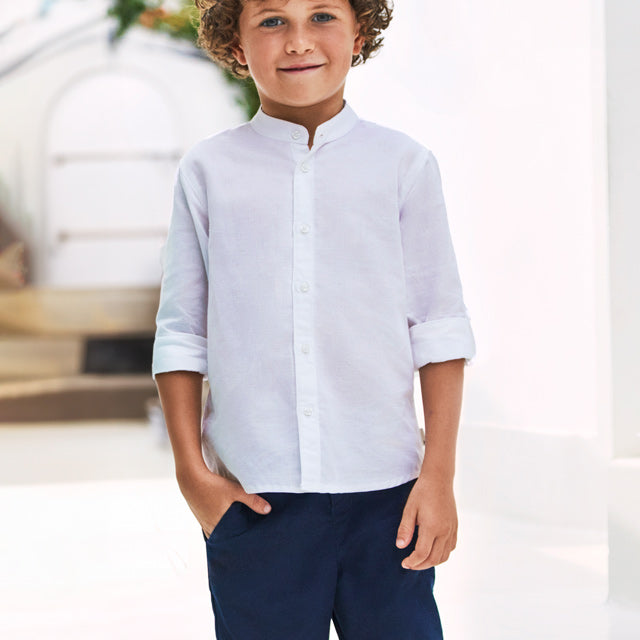 Bermuda Chino Slim Fit In Misto Lino Bambino MAYORAL 3267