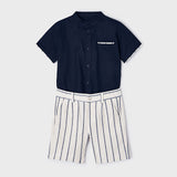 Completo Con Bermuda E Camicia In Misto Lino Bambino MAYORAL 3283