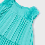 Abito Smanicato Plissettato Bambina MAYORAL 3920