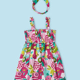 Abito A Bretelle Stampato Con Fascia Bambina MAYORAL 3947