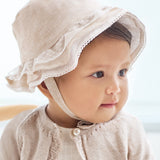 Cappello Elegante In Misto Lino E Pizzo Neonata MAYORAL 9721