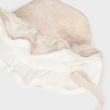 Cappello Elegante In Misto Lino E Pizzo Neonata MAYORAL 9721
