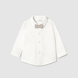 Camicia Manica Lunga In Cotone Con Papillon Neonato MAYORAL 1102