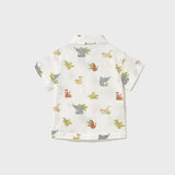 Camicia Mezza Manica Stampata In Cotone Neonato MAYORAL 1112