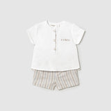 Completo Corto Con Bermuda E Camicia In Lino Neonato MAYORAL 1211B