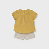 Completo Corto Con Bermuda E Camicia In Lino Neonato MAYORAL 1211