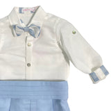 Completo Elegante In Lino Con Bermuda Camicia E Papillon Bambino MIMILU' 588N