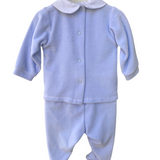 Baby Romper In Light Blue Chenille BABIDU 57003